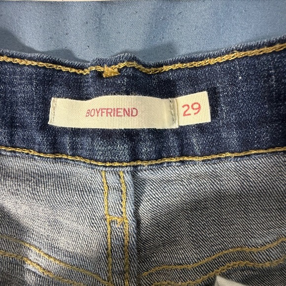 Levi's Boyfriend Jeans Dark Wash Blue Casual Comfort Size 29 - Picture 6 of 7